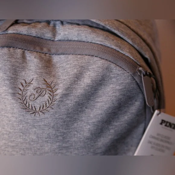 Victorias Secret PINK Classic Backpack Bookbag Tote In Grey - Picture 10 of 13